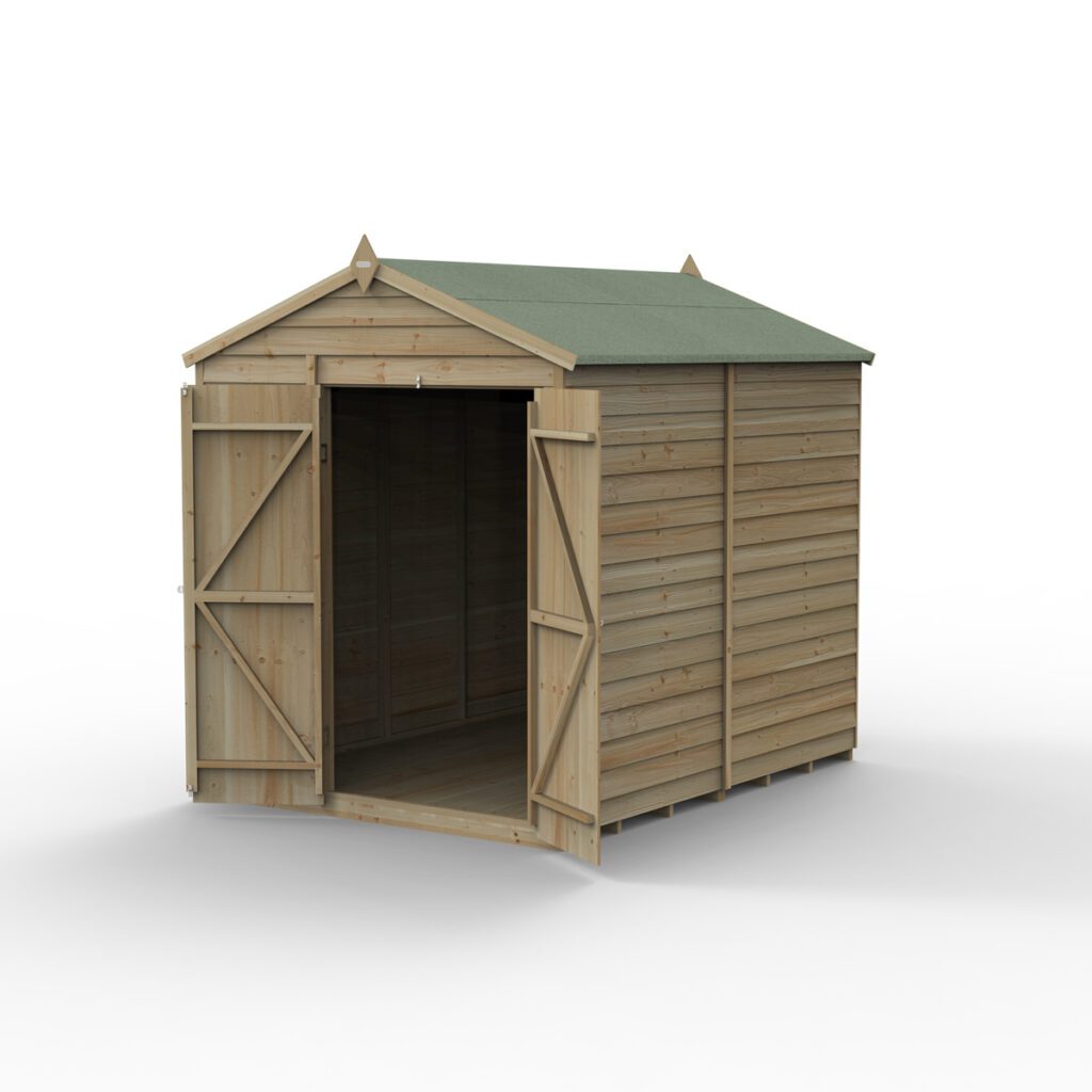 4LIFE Apex Shed 6×8 – Double Door – No Window (Installation) 5013053199817 2